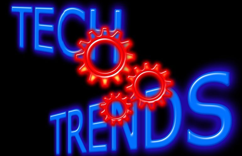 Free technology trend development illustration