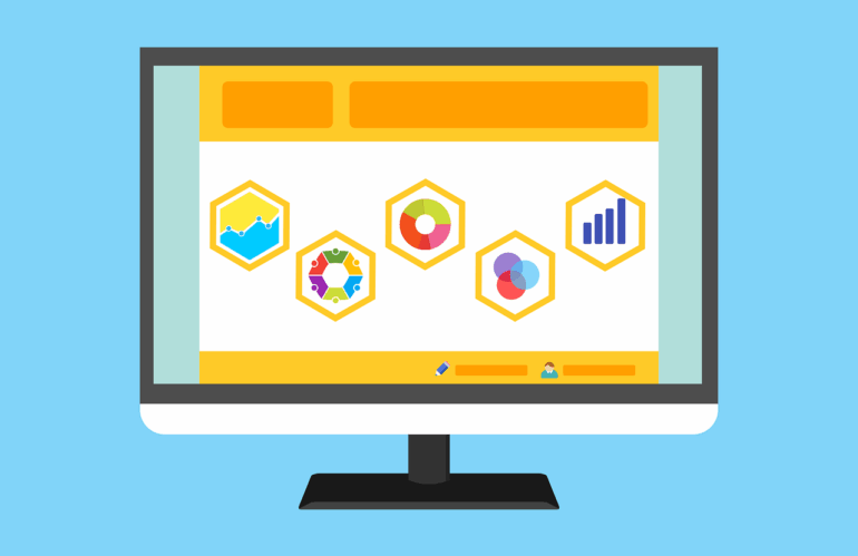 Free statistic survey website vector